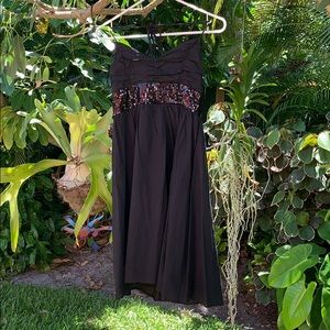 ☀️ Wet Seal Black Sequin Halter Dress